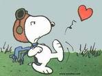 Snoopy kicks love heart away